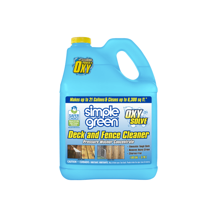 Cleaning solution for wood fence