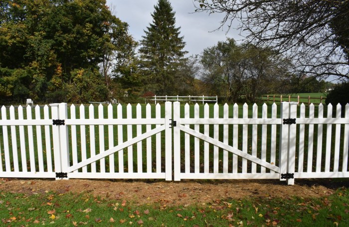 White fence installation